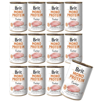 Brit MONO PROTEIN Turkey mokra karma dla psa 12x400g