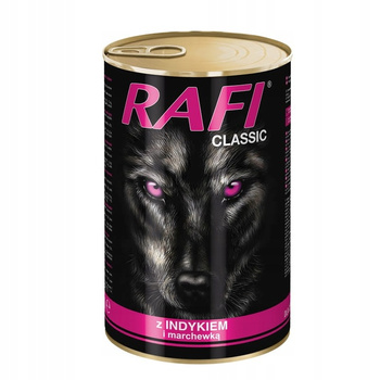 RAFI CLASSIC 1240g mokra karma dla psa Z INDYKIEM I MARCHEWKA