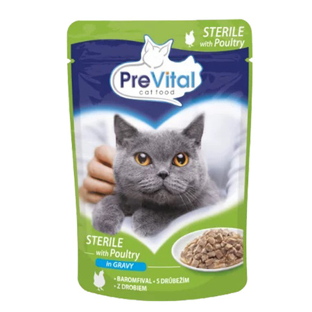 PreVital Sterille Mokra karma dla kota Drób 24x100g