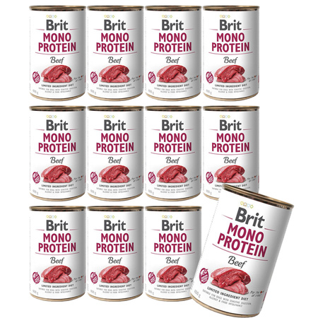 Brit MONO PROTEIN mokra karma dla psa Beef 12x400g