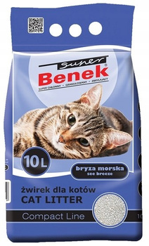 Super Benek 10l żwirek compact zapach Bryza Morska