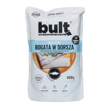 BULT Saszetka 500 g Mokra karma dla psa Bogata w Dorsza