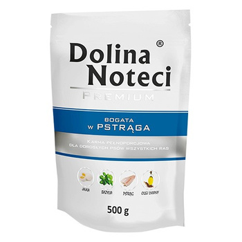 Dolina Noteci Premium Bogata w Pstrąga 500g mokra karma dla psa