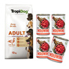 TropiDog Premium Adult ML Duck Rice sucha karma dla psa  12kg + tuf tuf