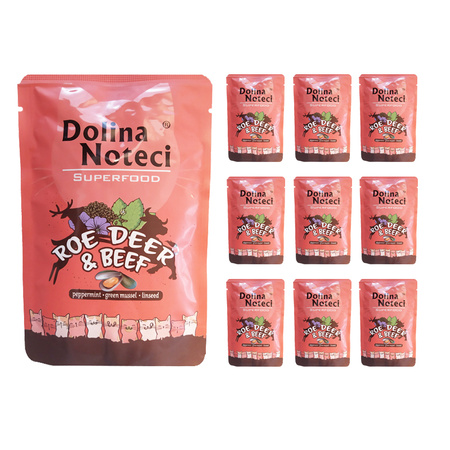Dolina Noteci Superfood SARNINA WOŁOWINA mokra karma dla kota 10x85g