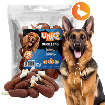 UNIQ PETS PRZYSMAKI DLA PSA CHEWY 500g kacze udka