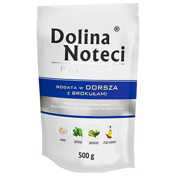 Dolina Noteci Premium Bogata w Dorsza 500g mokra karma dla psa