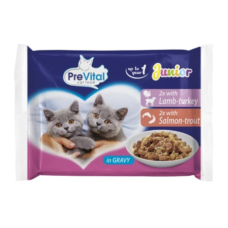 PreVital Junior jagnięcina tuńczyk w sosie 52x100g