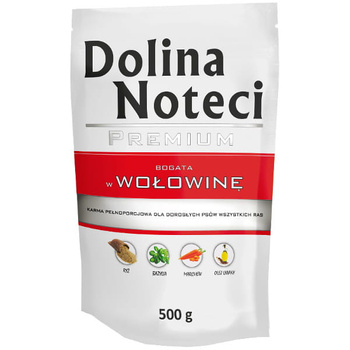 Dolina Noteci Premium Bogata w Wołowinę 500g mokra karma dla psa