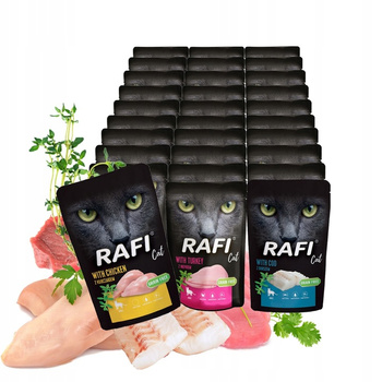 Rafi Cat - pasztet dla kota 30x100g mokra karma dla kota