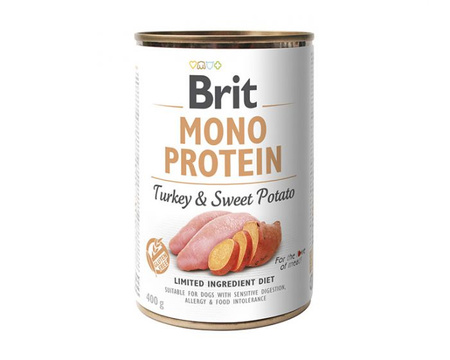 Brit  400 g mokra karma dla psa Mono Protein Turkey & Sweet Pota 