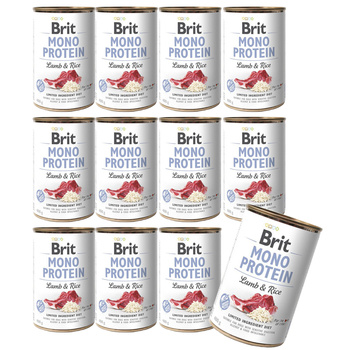 Brit MONO PROTEIN Lamb Rice mokra karma dla psa 12x400g