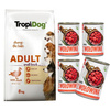 Tropidog Premium Adult S Duck Rice sucha karma dla psa  8 kg + tuf tuf