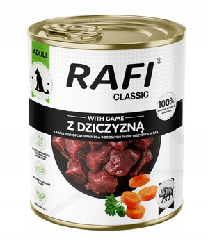 Mokra karma dla psa Rafi Classic z dziczyzną 800 g
