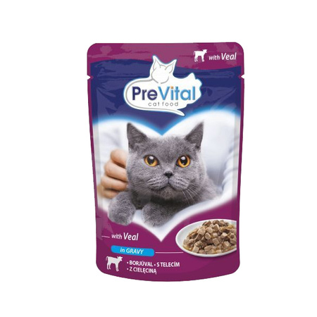 PreVital Cielęcina w sosie Mokra karma dla kota 24x100g