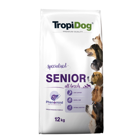 TropiDog  Premium Senior sucha karma dla psa 12 kg