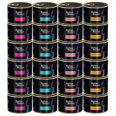 Dolina Noteci Filet Mix smaków  mokra karma dla kota 24x185g