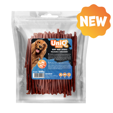 UNIQ PETS PRZYSMAKI DLA PSA MEATY 500g paluszki z wołowiny