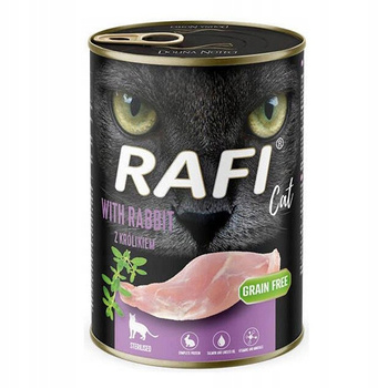 RAFI KOT 400 g PASZTET Stery. z Królikiem mokra karma dla kota