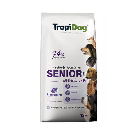 TropiDog Premium Senior sucha karma dla psa 12kg
